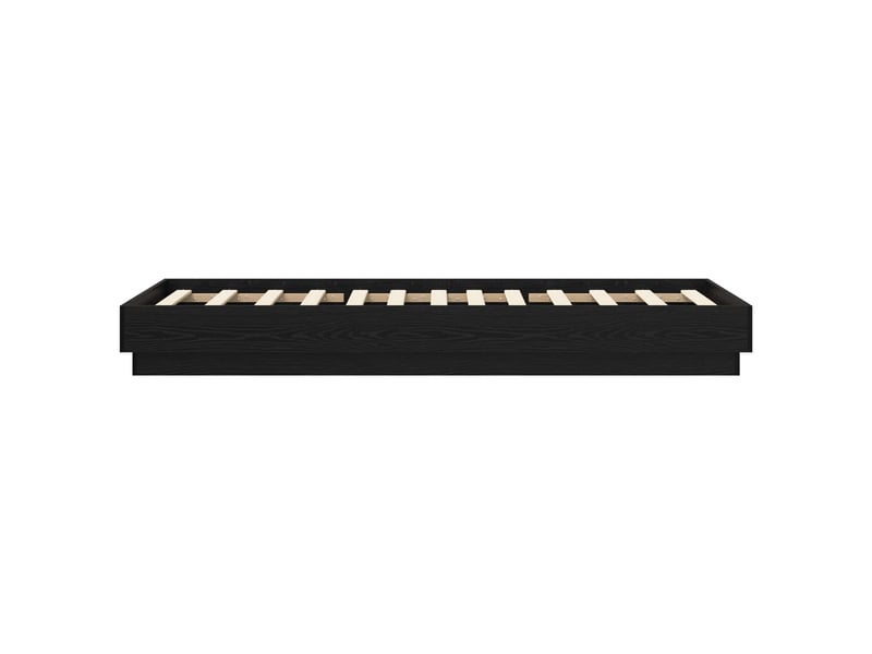  Lit simple- lit adulte -  cadre de lit au sol chêne noir 80 x 200 cm bois d'ingénierie  - Conforama D