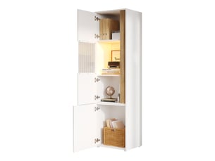 Vitrine coloris bicolore 4 étagère(s) <strong>KORFEE</strong> <strong></strong> - 36.1 cmx50 cm
