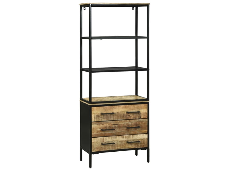  Buffet - haut armoire marron 70 x 35 x 180 cm bois de mangue massif  - Conforama C