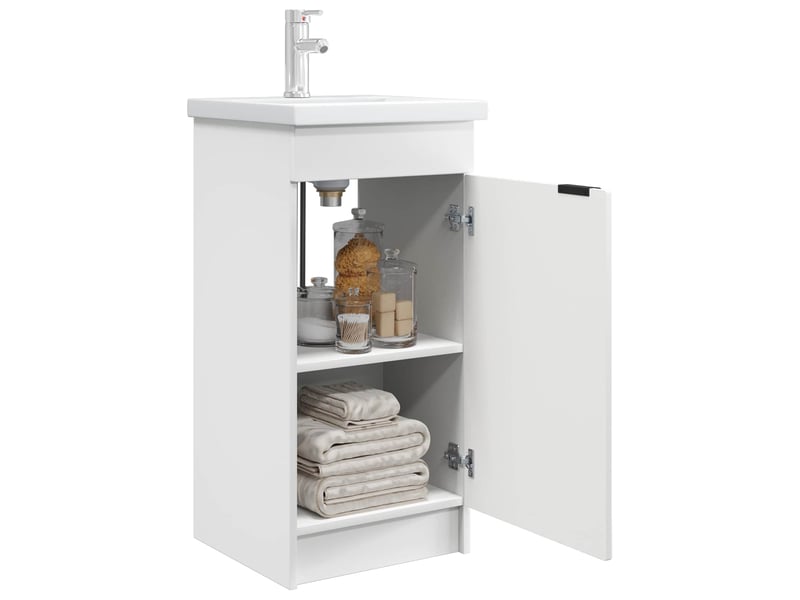 Meuble de salle de bain avec évier blanc 42x40x84.5 cm shl2569 - Conforama C