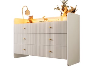 Buffet 6 tiroir(s) IKSETERA TRADING LTD - 120 cm coloris blanc