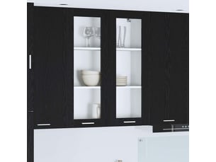 Meuble de rangement, armoire suspendue chêne noir 80x31x100cm bois d'ingénierie shl2447
