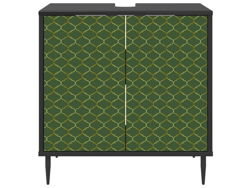  Armoire de salle de bain, meuble de rangement geleen chêne noir 60x40x61 cm  - Conforama E