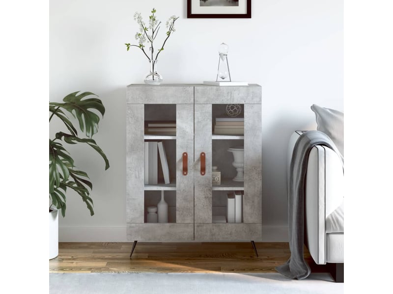  Buffet - bahut - meuble de rangement gris béton 69,5x34x90 cm bois d'ingénierie  - Conforama B