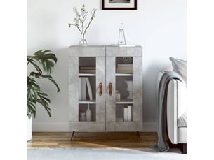 Buffet - bahut - meuble de rangement gris béton 69,5x34x90 cm bois d'ingénierie