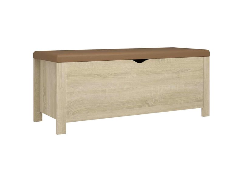  Boîte de rangement, coffre de rangement coussin chêne sonoma 105x40x45 cm aggloméré  - Conforama A