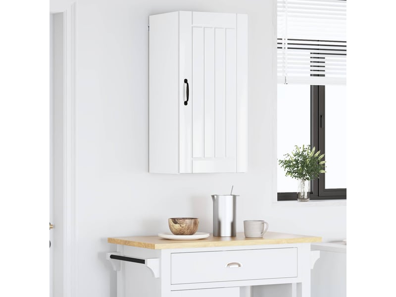  Meuble mural de cuisine, armoire de cuisine blanc brillant 40x31x80cm shl5989  - Conforama D
