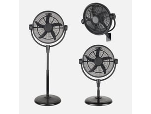 Ventilateur sur pied fabrilamp aifos 90 w 3 vitesses noir