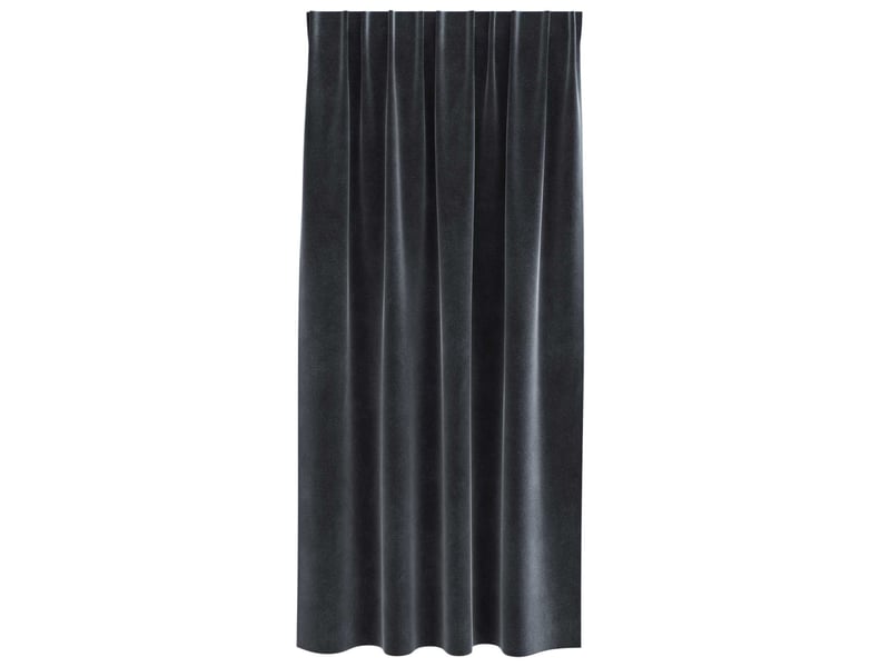  Lot de 2 rideaux, rideaux de fenêtre gris foncé 140 x 175 cm velours cf44062  - Conforama D