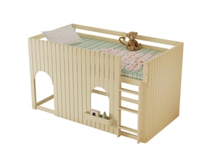Lit mezzanine 90x200 cm <strong>OKWISH</strong>  <strong></strong> coloris naturel