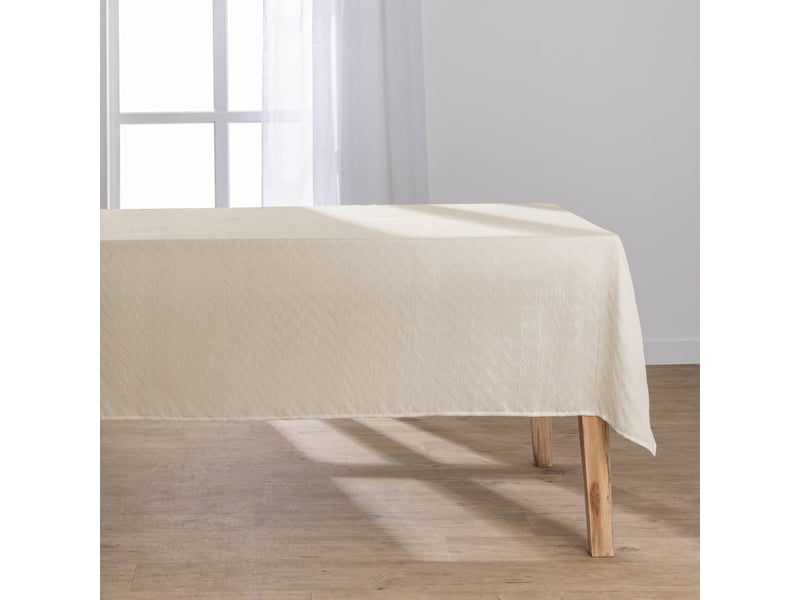  Nappe de table jacquard elyse 140x240cm naturel  - Conforama A