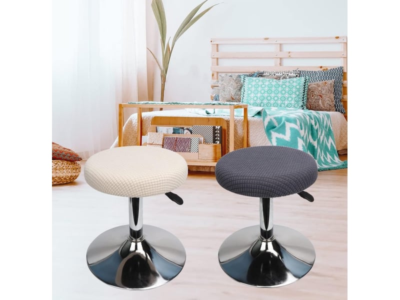  Housses de tabourets ronds beiges, housses de tabourets de bar ronds, housses de tabourets ronds élastiques, lavables et faciles d'entretien, douces XLH-ZLS-009488MF - Conforama C
