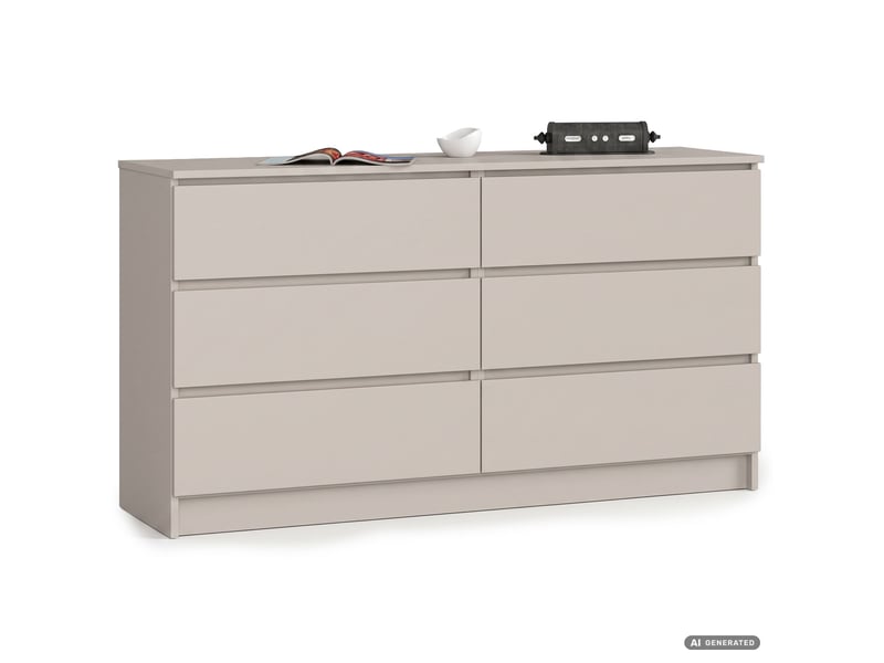  Commode k140 cachemire 138 cm 6 tiroirs 138x40x77 cm Commode K140 - Conforama A