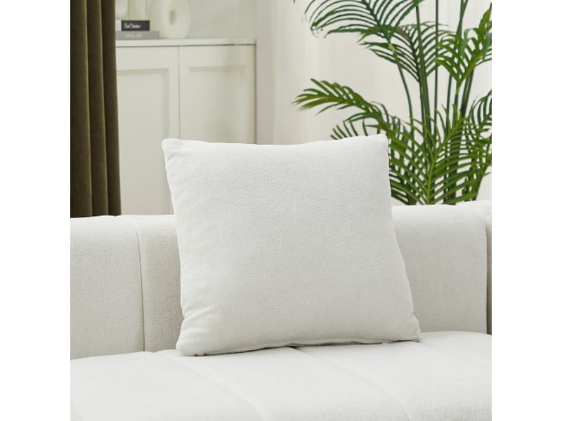  Canapé modulable chenille courbé – module semi-cercle 4 places, 2 coussins, salon, chambre, bureau, détente et sieste  - Conforama D