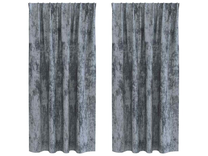  Lot de 2 rideaux en velours, rideaux de fenêtre gris argenté 175 x 140 cm velours cf44217  - Conforama A