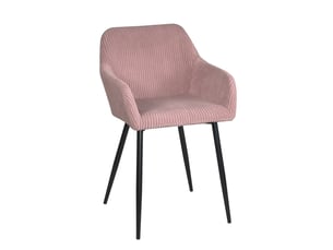 Petit fauteuil miro en velours côtelé rose