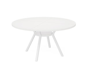 Table à manger ronde blanche 120 cm pour 4 à 6 personnes