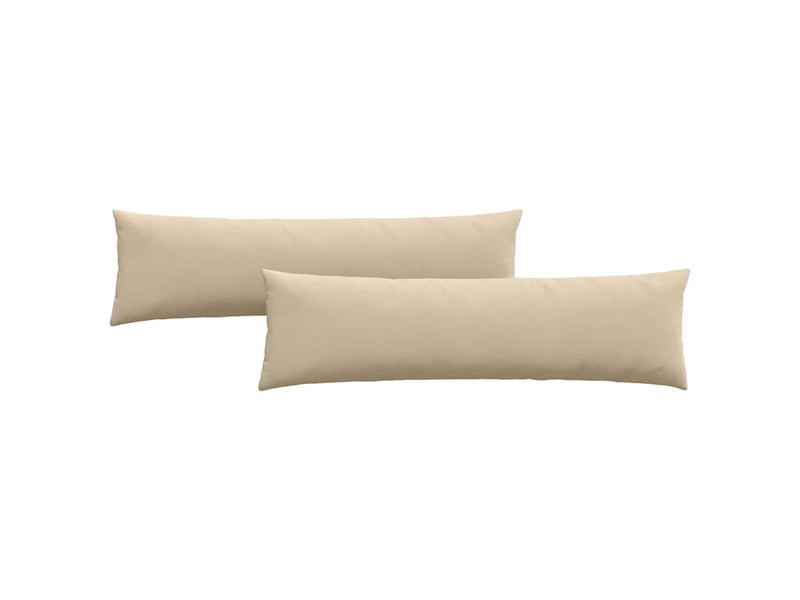  Lot de 2 coussins de canapé, coussins décoratifs tissu crème 145 x 40 cm cf58808  - Conforama A