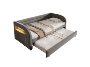 Lit gigogne 90x200 cm <strong>HAUSS SPOLE</strong>  <strong></strong> coloris gris