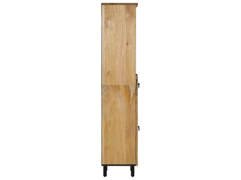  Armoire de salle de bain, meuble de rangement 38x33x160 cm bois massif de manguier shl7524  - Conforama D