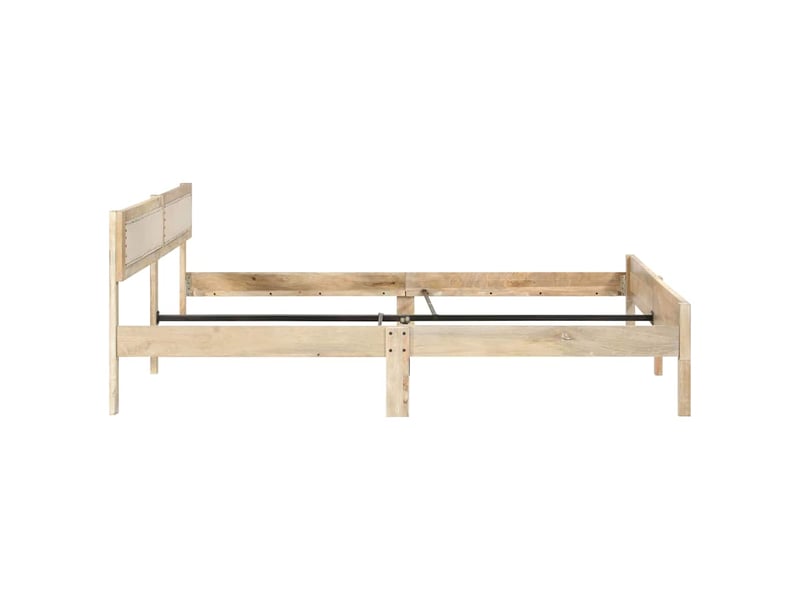  Lit double- lit adulte -  cadre de lit sans matelas bois de manguier massif 200 cm  - Conforama C