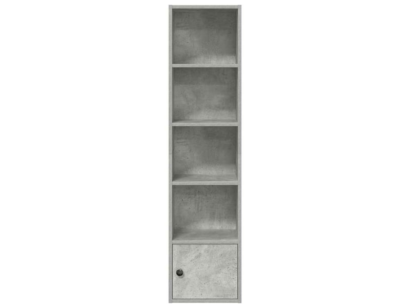  Bibliothèque, meuble de rangement salon gris béton 31x24x127 cm bois d'ingénierie  - Conforama D