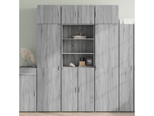 Buffet haut - bahut - meuble de rangement sonoma gris 70x42,5x185 cm bois d'ingénierie