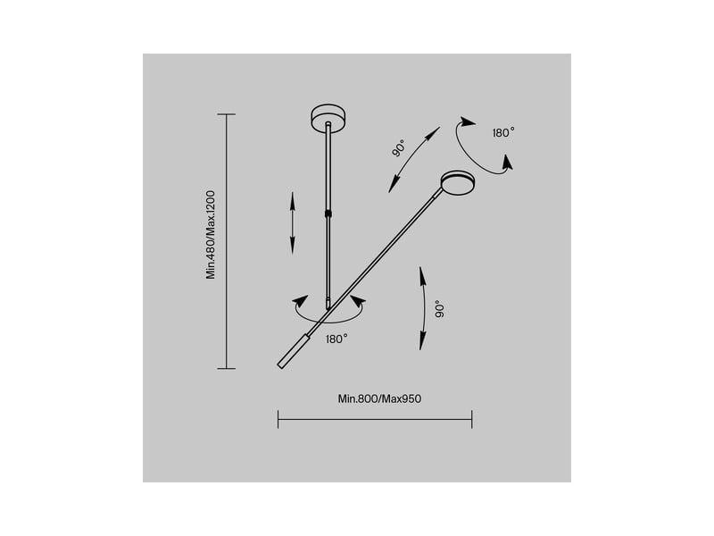  Maytoni fad plafonnier led semi-encastré moderne à 1 bras intégré, noir, 3 000 k, 500 lm  - Conforama B