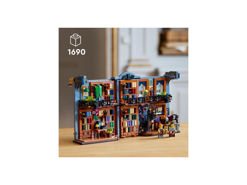  Librairie book nook 11379 1690 pieces, etagere ouvrante 2 niveaux LEGO11379 - Conforama B