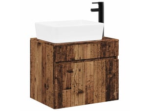 Ensemble de mobilier de salle de bain bois ancien cf64602