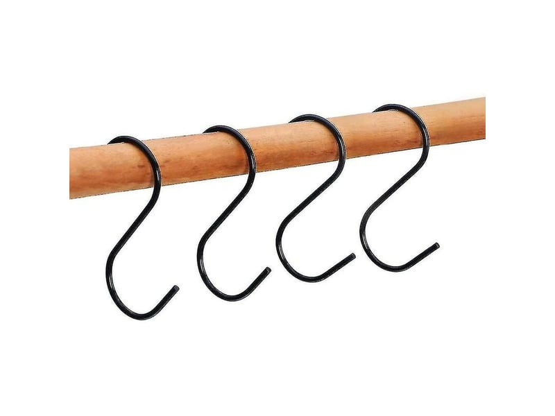 Lot de 20 crochets en s noirs de suspension en s en forme de s de suspension QWE000786 - Conforama B