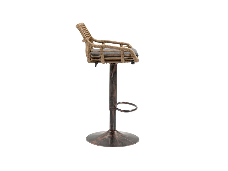  Lot de 2 tabourets de bar pivotant à 360°en lin avec repose-pieds intégrée,réglable en hauteur,gris tabouret gris - Conforama D