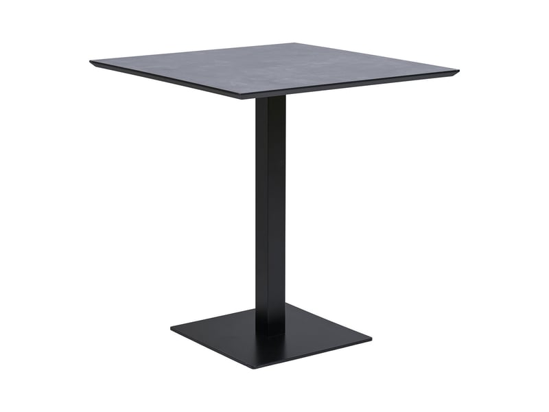 Table bistrot fano effetto pietra avec base en métal noir 70x70x75 cm - Conforama B