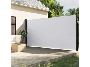 Auvent latéral rétractable, store latéral blanc 220x500 cm
