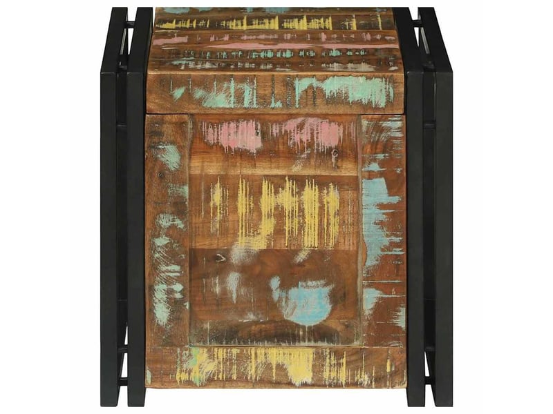  Boîte de rangement, coffre de rangement marron et noir 40x40x40 cm shl87307  - Conforama E
