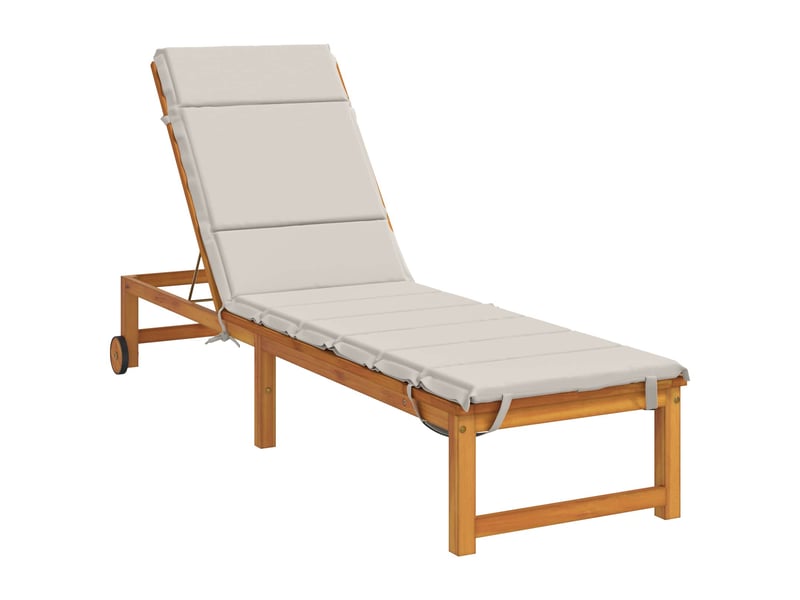  Coussin de transat, coussin pour bain de soleil gemert 100 % polyester blanc 200 x 50 x 3 cm cf56113  - Conforama C