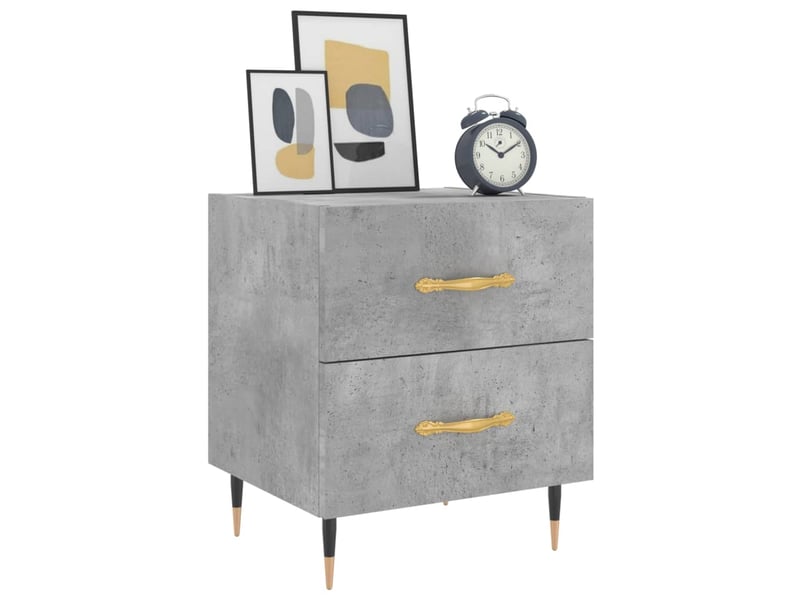  Table de chevet - cabinet de chevet - table de nuit gris béton 40x35x47,5 cm bois d’ingénierie  - Conforama B