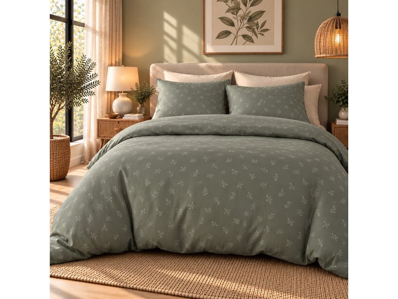  Parure de lit 220x240 cm gaze de coton célestine PD23719 - Conforama C