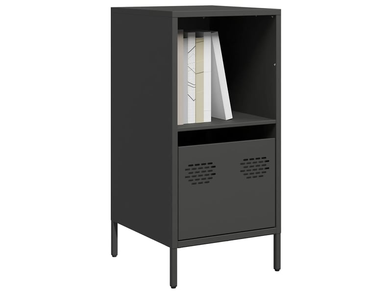  Buffet - bahut - meuble de rangement noir 35x39x73,5 cm acier laminé à froid  - Conforama B