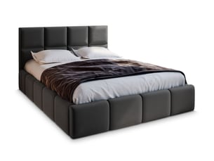Lit coffre 160x200 cm <strong>MASSENO</strong>  <strong></strong> coloris gris