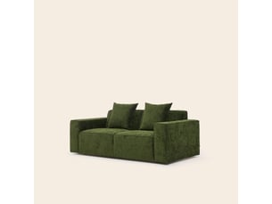 Canapé droit fixe <strong></strong> <strong>24615</strong> 2 places Tissu vert