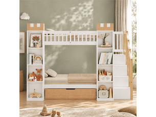 Lit superposé 90x200 cm <strong>MODERNLUXE</strong> <strong></strong> coloris naturel