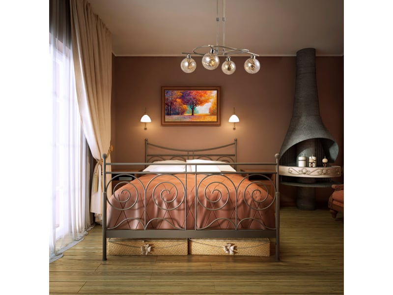  Fabrilamp varanasi, lampe, moderne, 4 x g9, cuir, 46-68 x 50 x 32 cm 154454014 - Conforama C