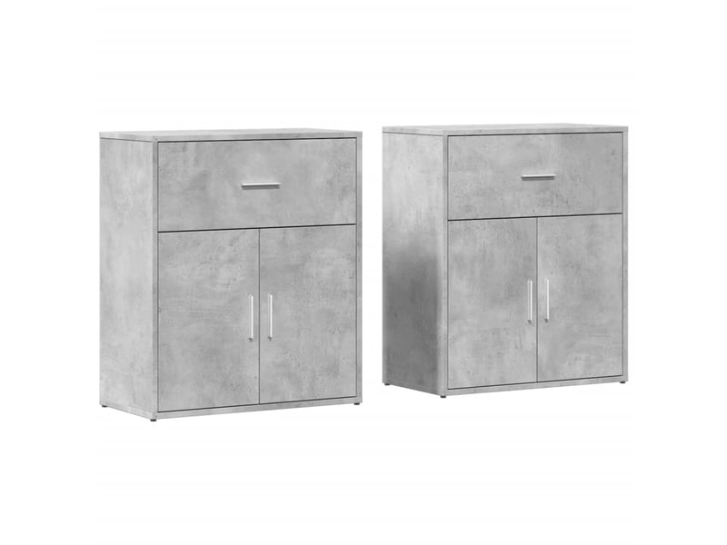  Buffets 2 pcs - bahut - meuble de rangement gris béton 60x31x70 cm bois d'ingénierie  - Conforama A