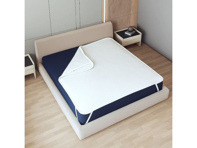 Protège-matelas imperméable 80x190 cm avec élastiques | protection de matelas respirante et antibactérienne | tissu stress free, silencieux, hypoallergénique - Conforama B