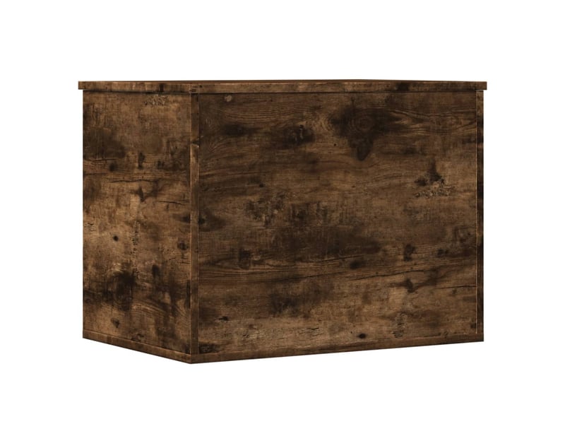  Boîte de rangement, coffre de rangement chêne fumé 60x42x46 cm bois d'ingénierie  - Conforama A