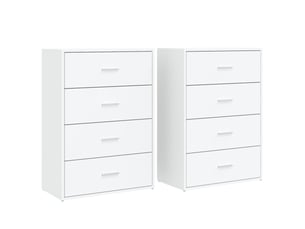 Buffets 2 pcs - bahut - meuble de rangement blanc 60x31x84 cm bois d'ingénierie