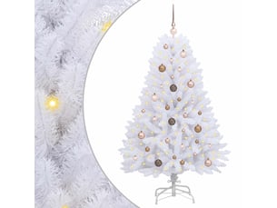 Sapin de noël, arbre de noël artificiel 150 cm pvc et acier blanc