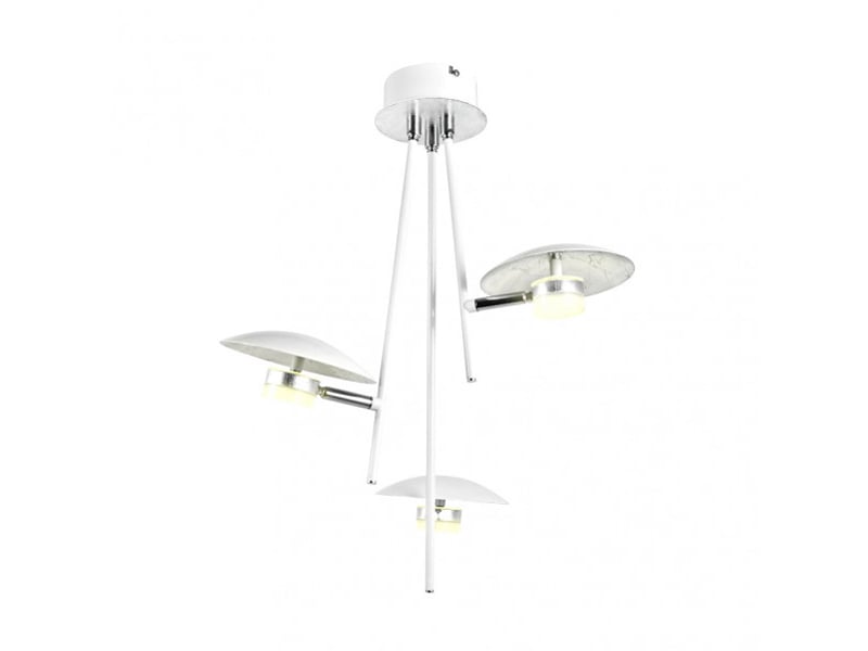  Fabrilamp ciudad del cabo, suspension, moderne, led, 18 w, 1440 lm, 4000 k, blanc-argenté, 53 x 39 x 39 cm 153693074 - Conforama C