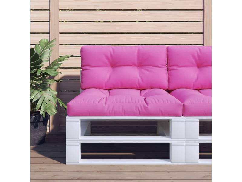  Coussin de palette, coussin de chaise, coussin de canapé rose 70x40x12 cm tissu cf55433  - Conforama B